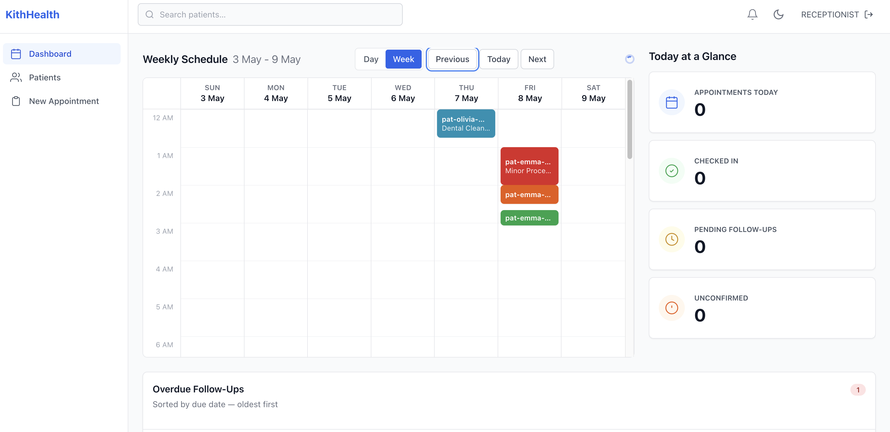 KithHealth practice dashboard